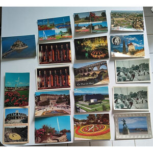 Vintage French Postcards From Switzerland France Italy 1993 Trip Cartes Postales